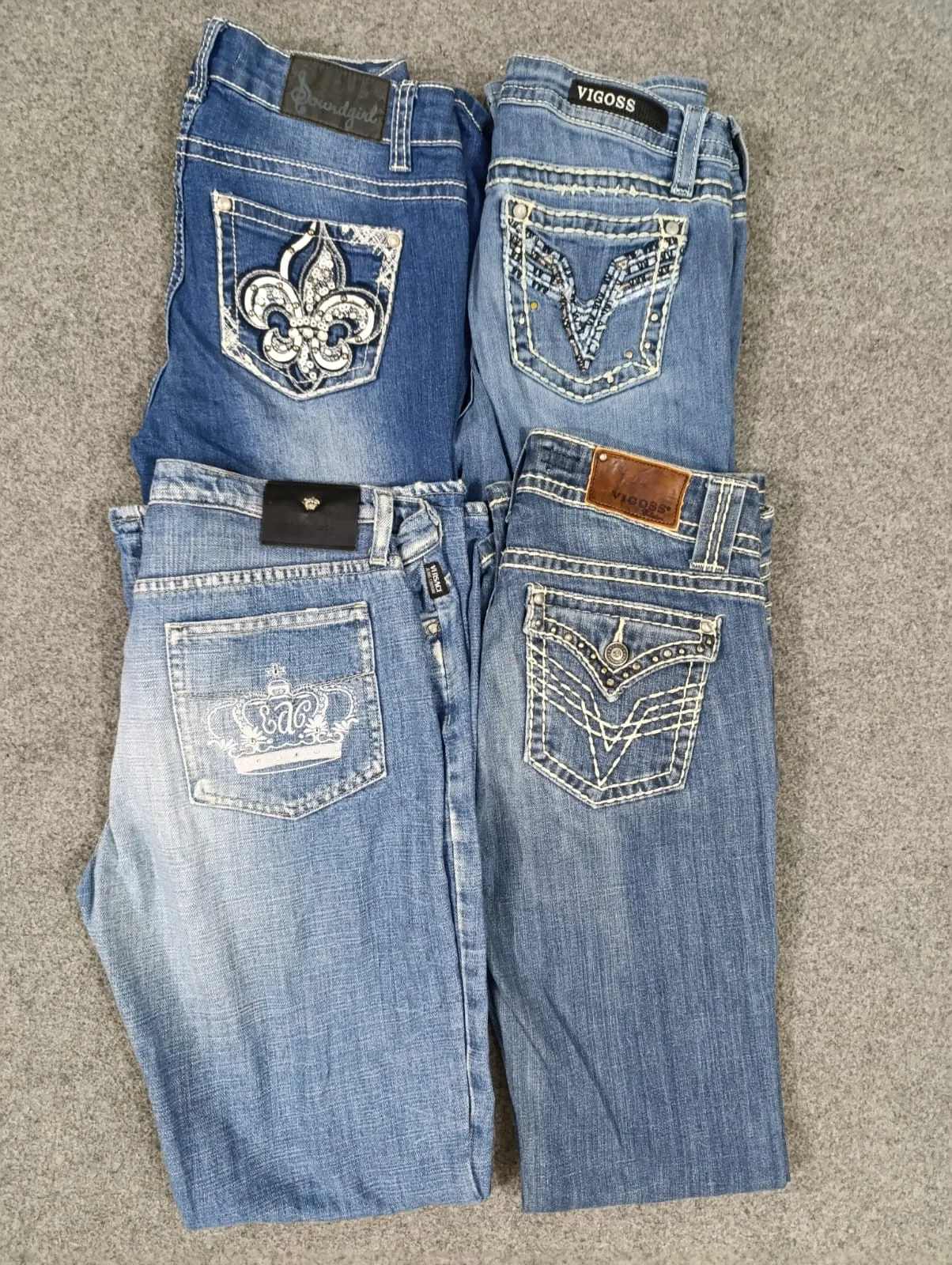 #173 Ladies Y2K Flared Jeans -16