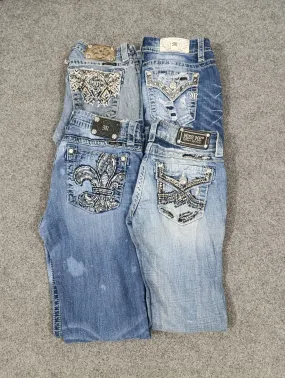 #192 Ladies Y2K Miss Me Flared and Straight Jeans -17