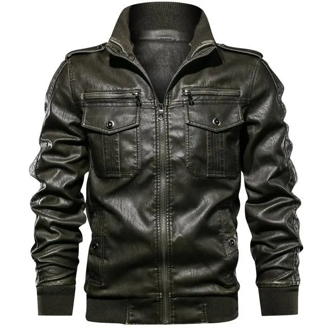 77City Killer Hooded Leather Jacket Men Motorcycle PU Leather Coats Male Euro Size Men Leather Jackets and Coats Dropshipping