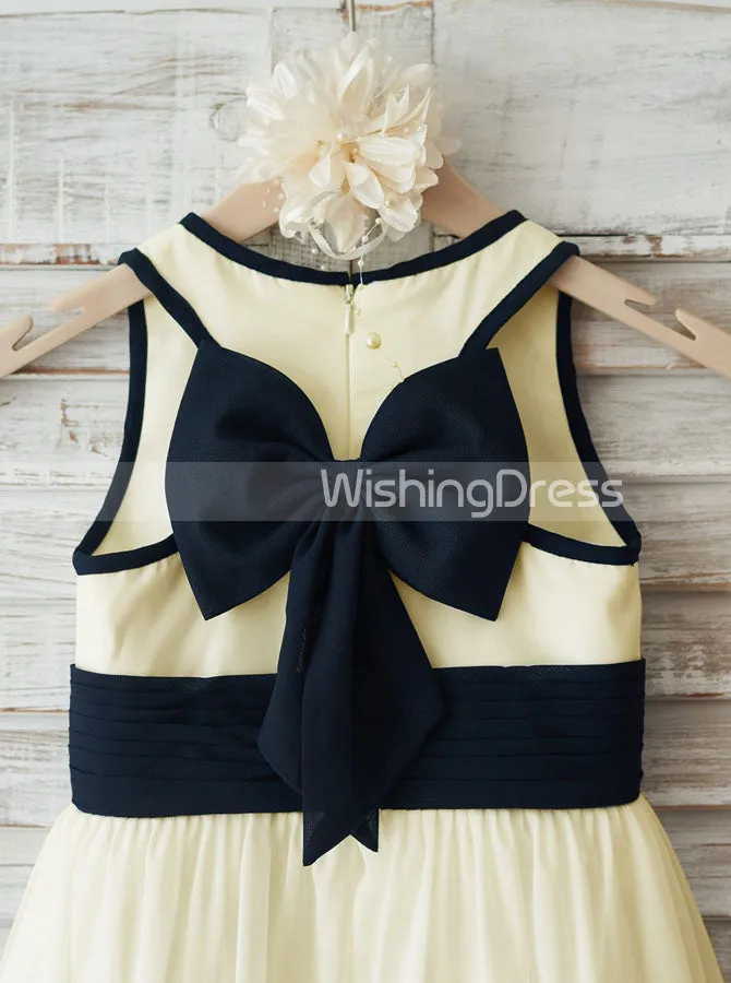 A-line Chiffon Flower Girl Dresses,Ankle Length Flower Girl Dress,FD00032