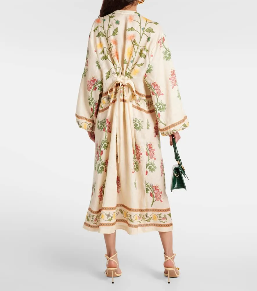 Agua by Agua Bendita Zircon Bisuter√É¬≠a floral linen kaftan