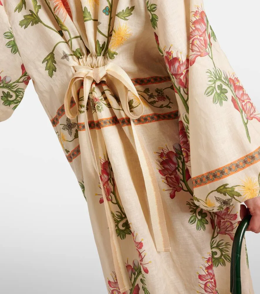 Agua by Agua Bendita Zircon Bisuter√É¬≠a floral linen kaftan