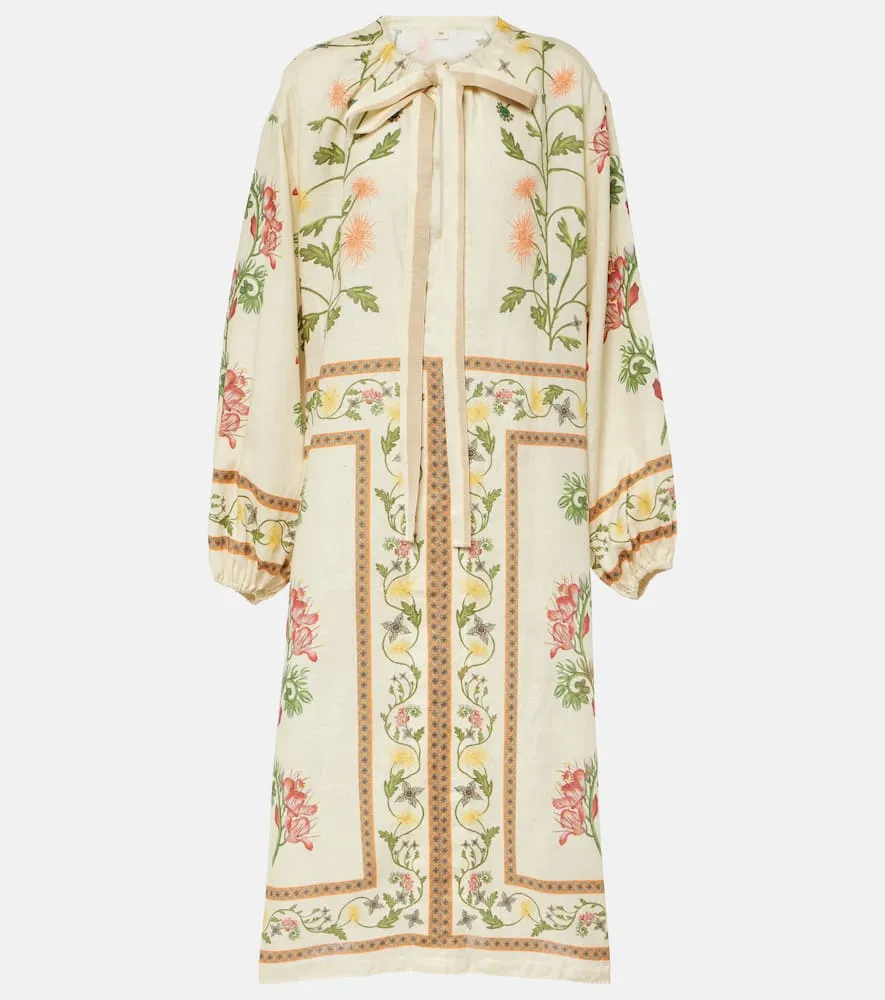 Agua by Agua Bendita Zircon Bisuter√É¬≠a floral linen kaftan