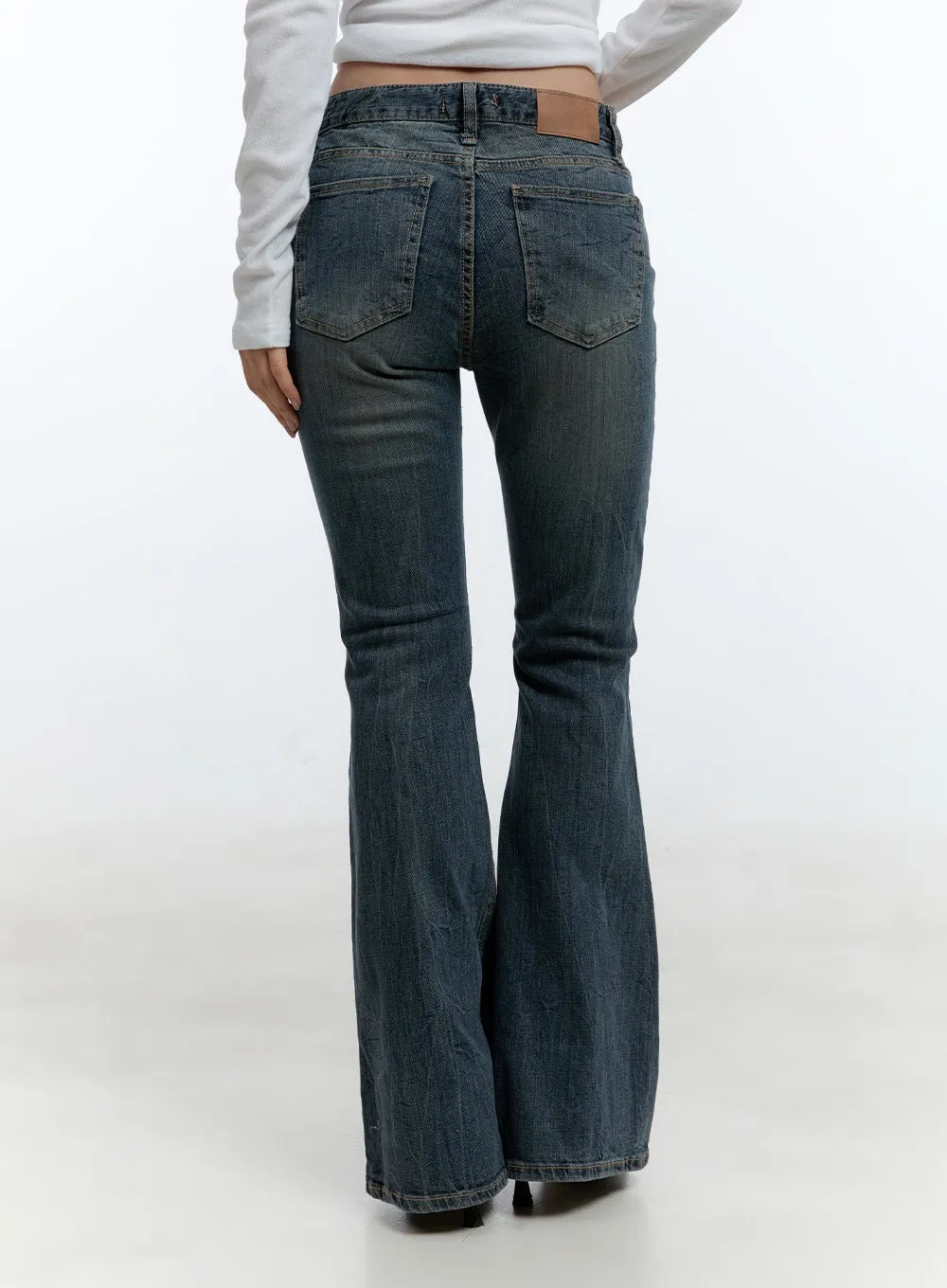 Alisha Washed Flared Jeans CD420