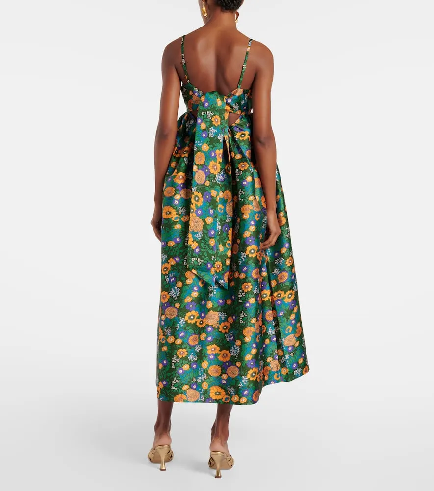 Al√É¬©mais Printed open-back midi dress
