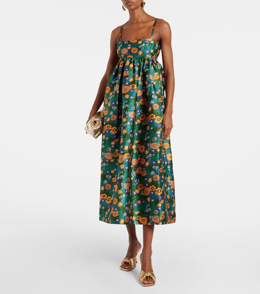 Al√É¬©mais Printed open-back midi dress