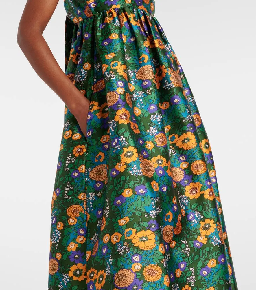Al√É¬©mais Printed open-back midi dress