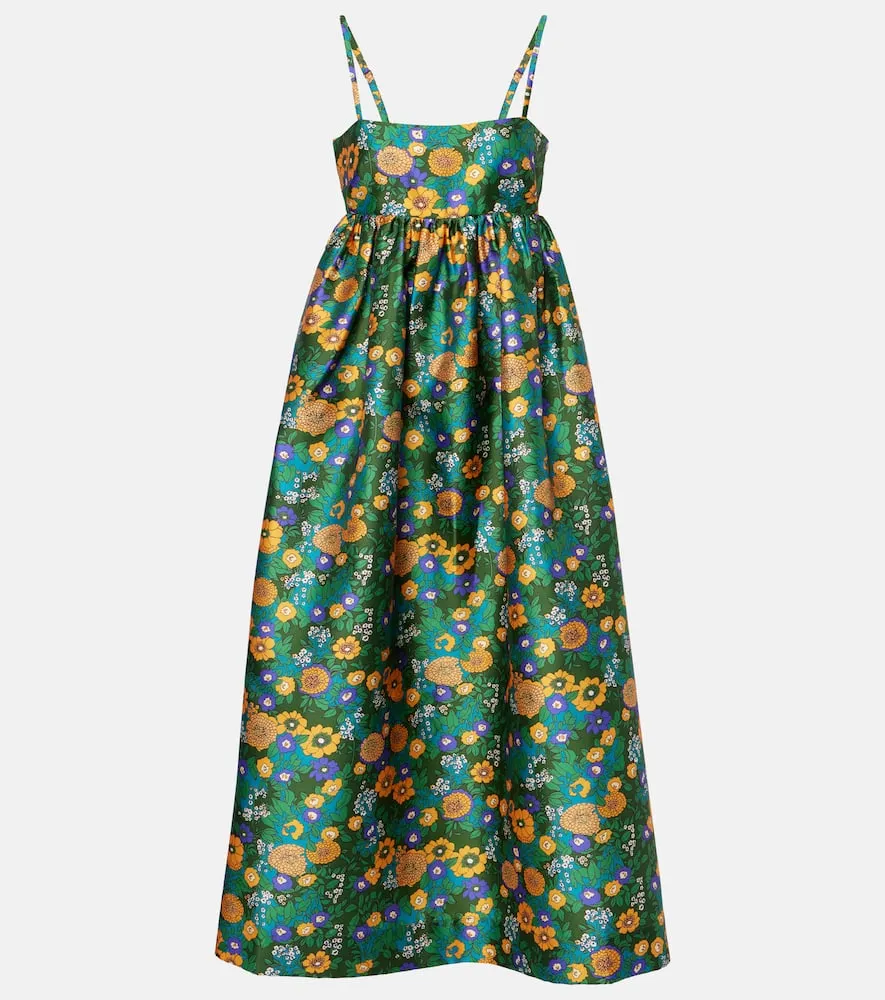 Al√É¬©mais Printed open-back midi dress