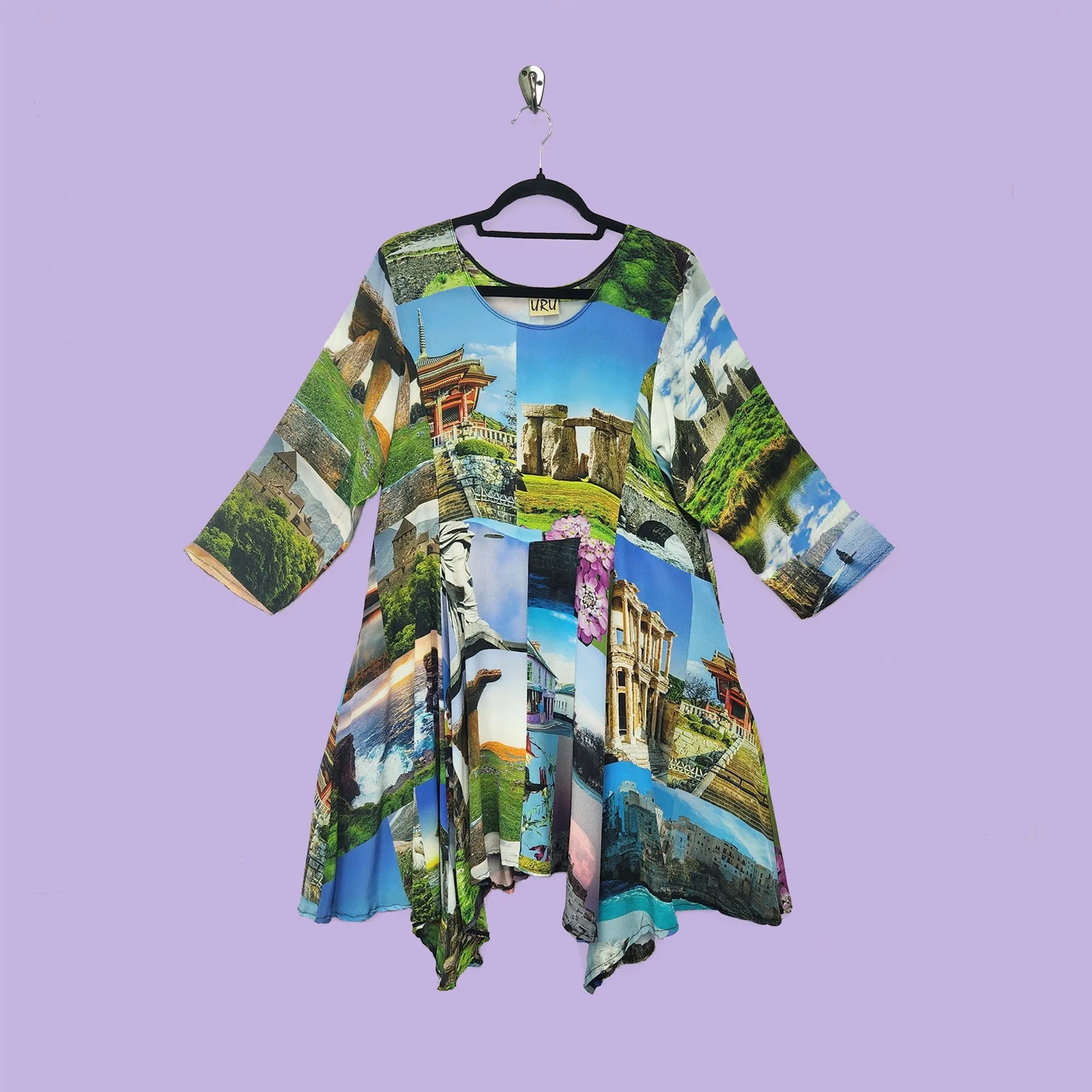 Artist Smock in Harmony Multicolor Printed Silk