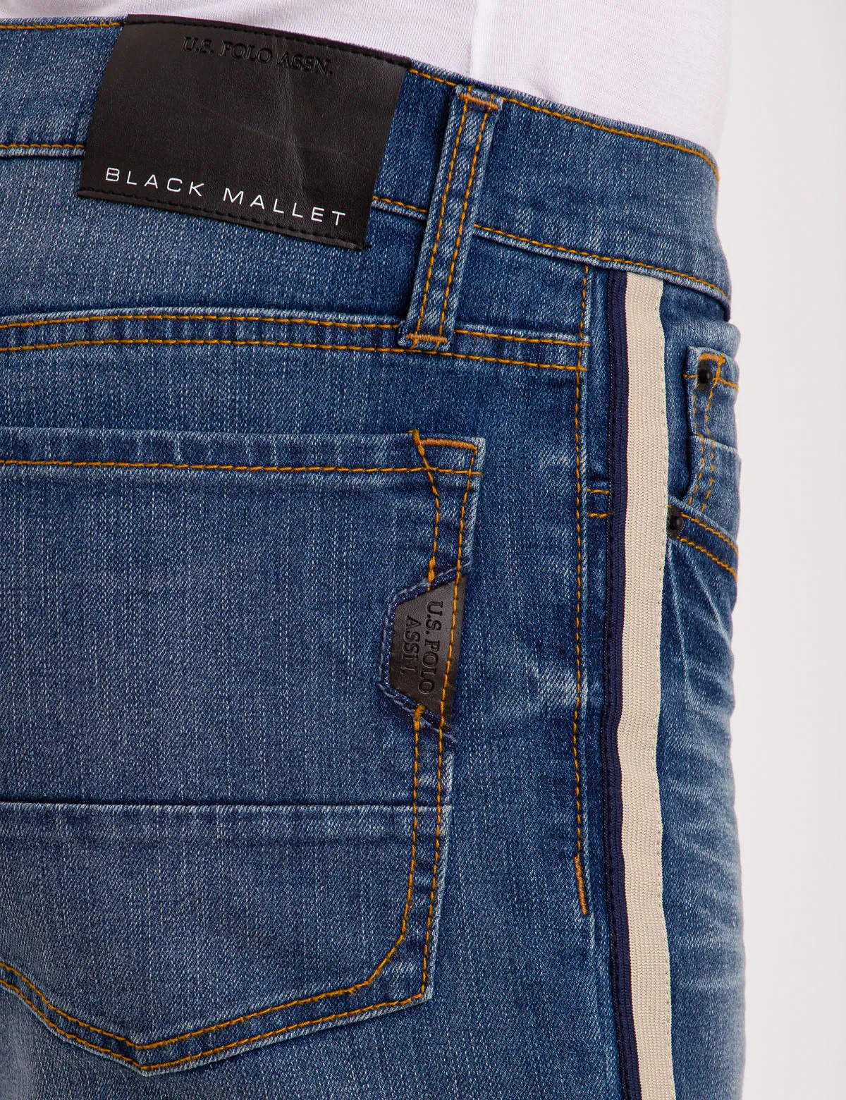 BLACK MALLET SKINNY JEANS