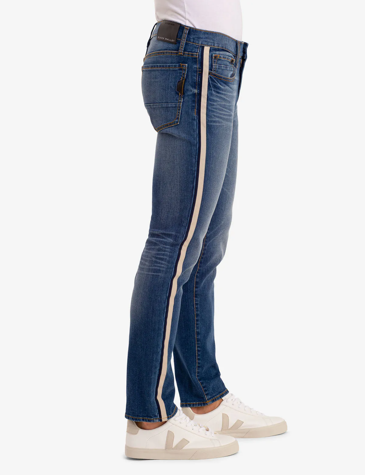 BLACK MALLET SKINNY JEANS