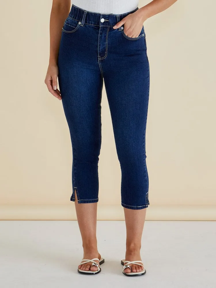 Camila Crop Jeans - Midnight Denim