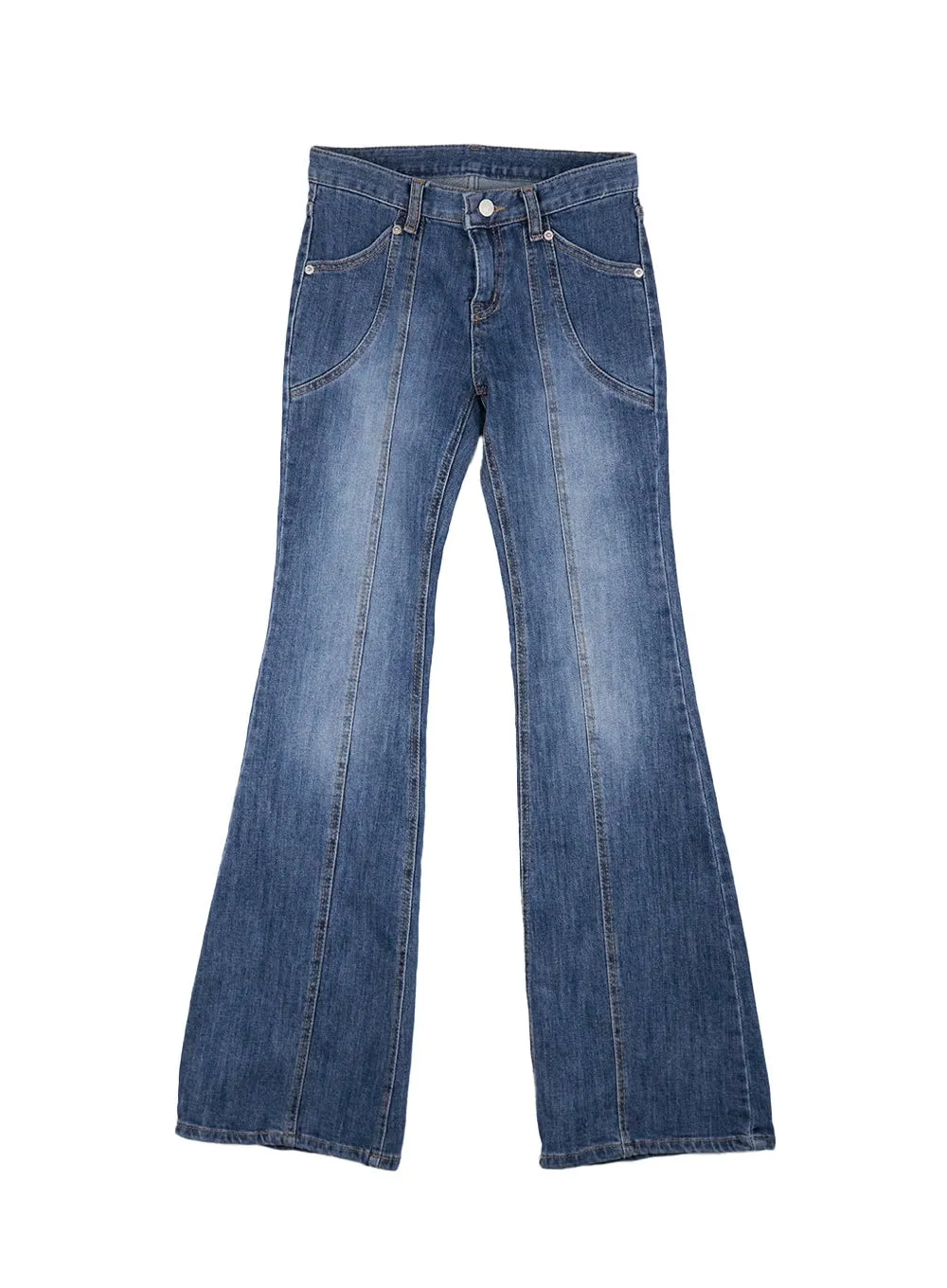 Candace Seam Line Low-Waist Flared Jeans CJ517