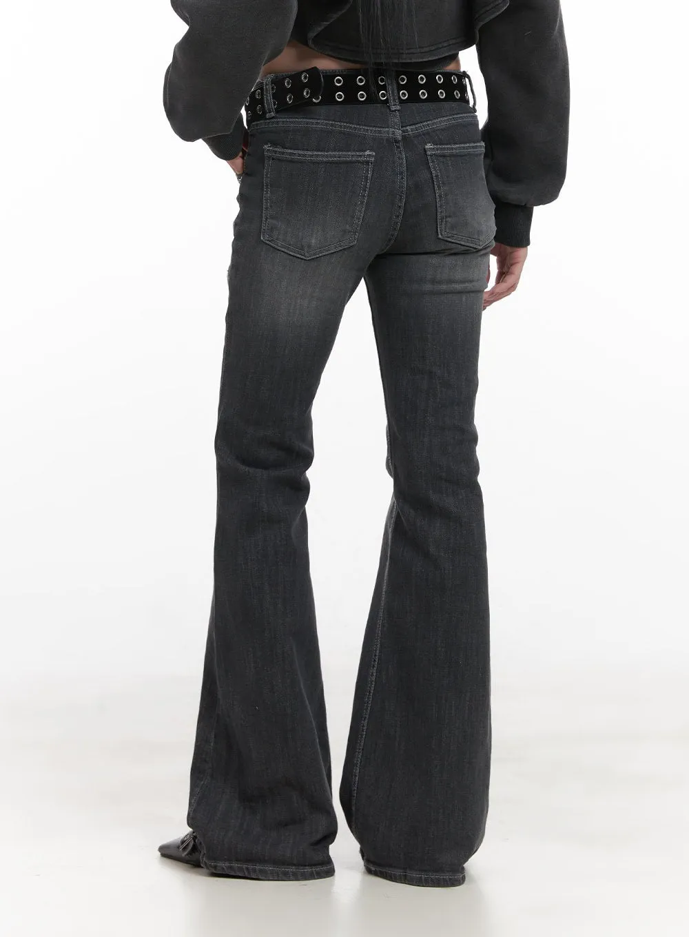 Candace Seam Line Low-Waist Flared Jeans CJ517