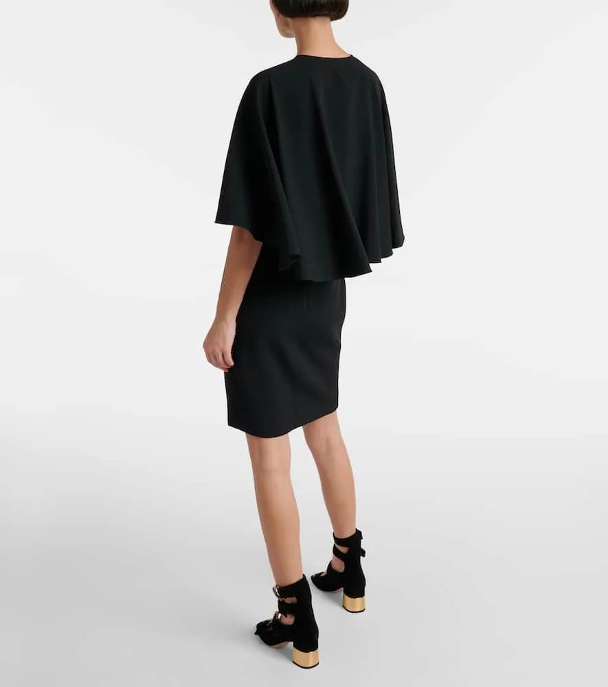 Chloe Caped cr√É¬™pe minidress