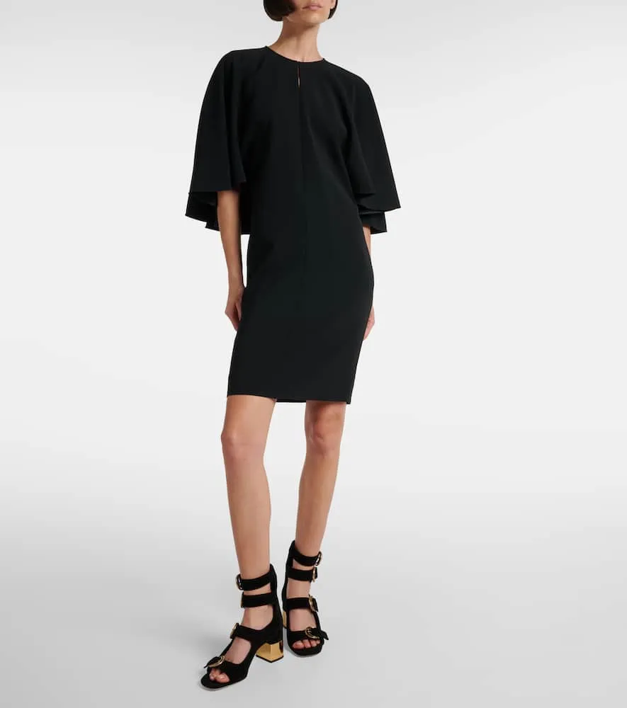 Chloe Caped cr√É¬™pe minidress