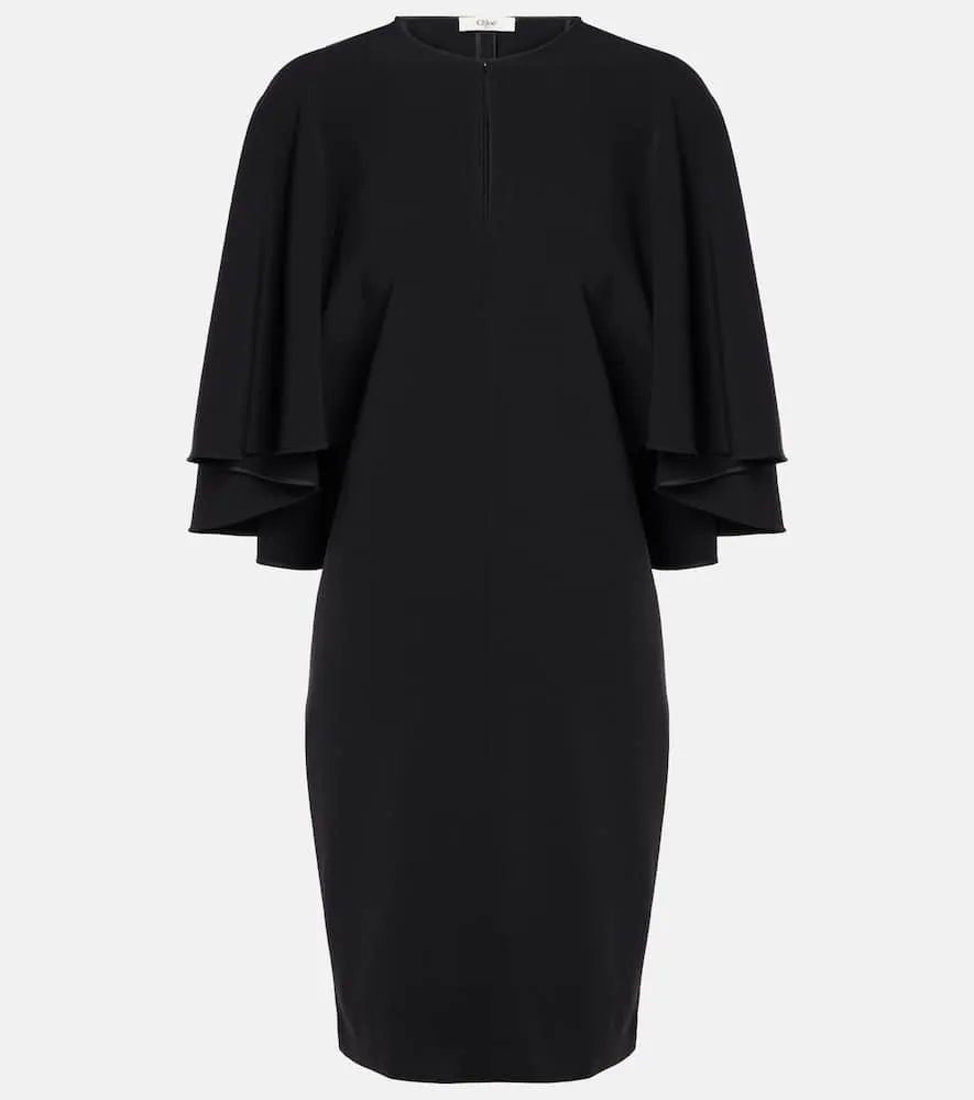 Chloe Caped cr√É¬™pe minidress