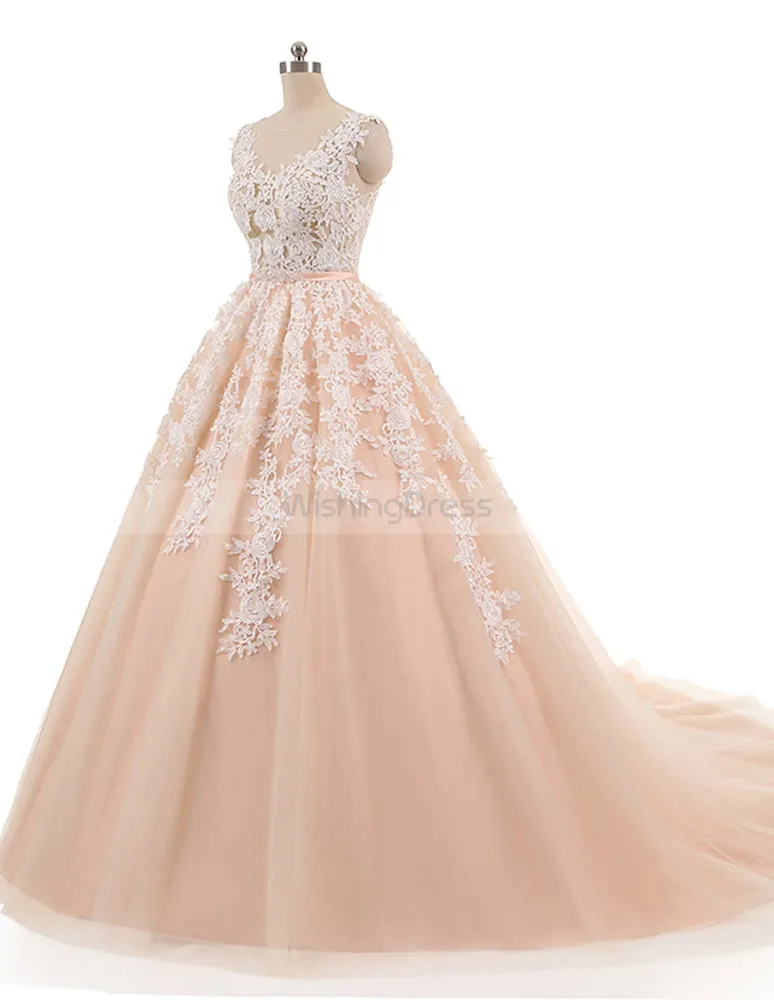 Classic Wedding Dresses,Lace Bridal Gown,Princess Wedding Dress,WD00311