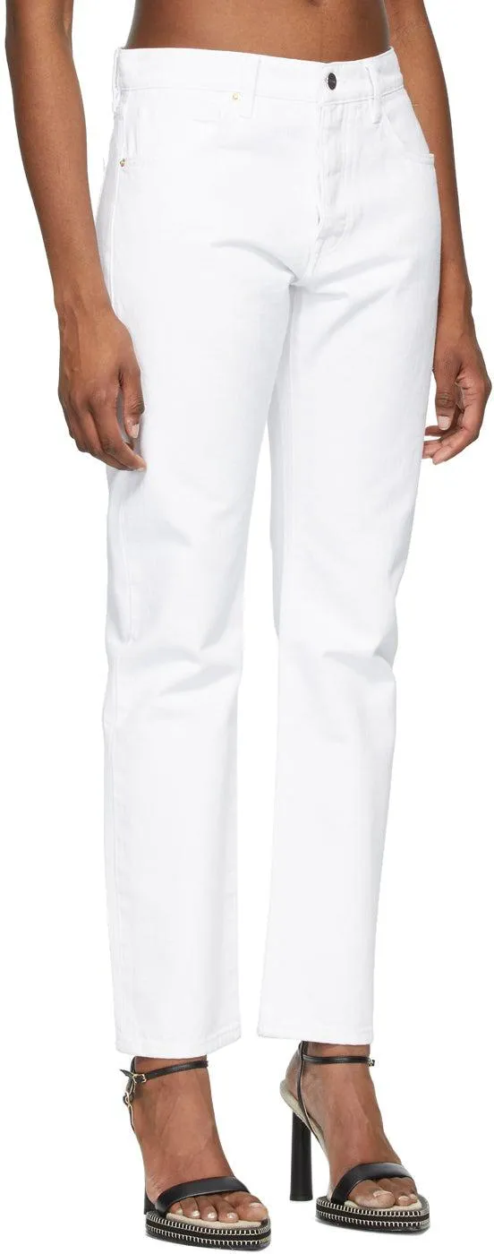 Frame White 'Le Slouch' Jeans