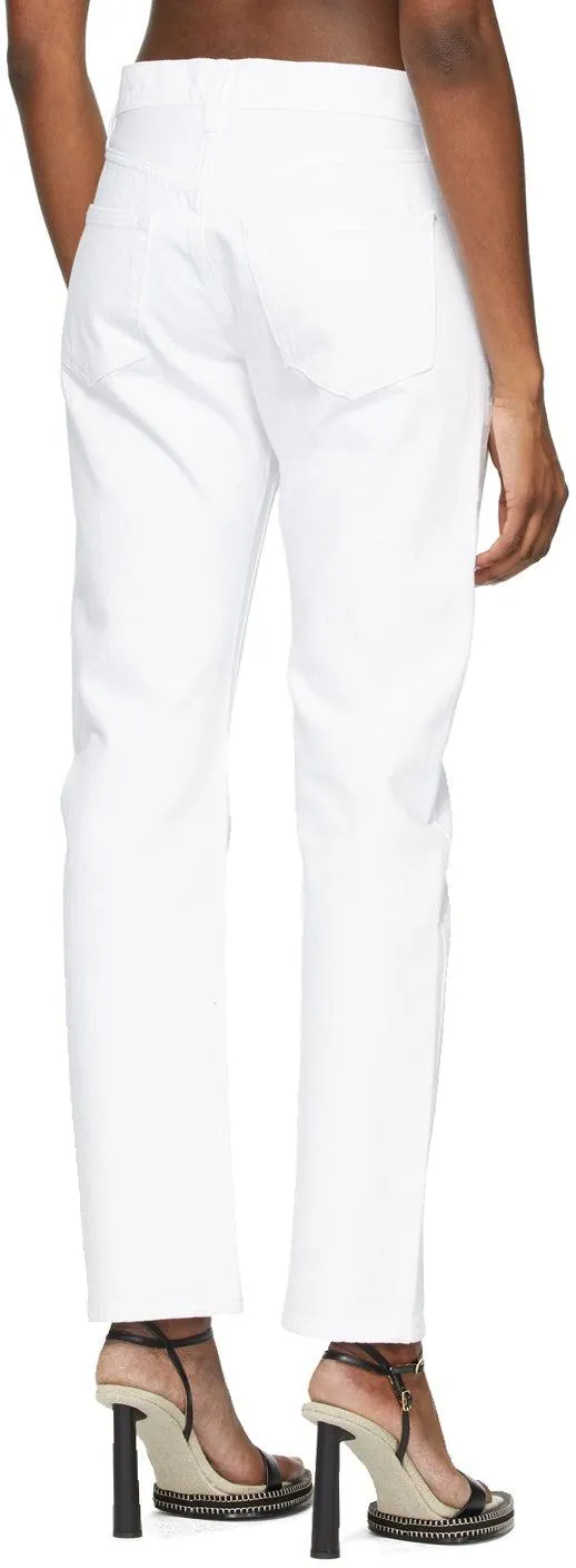 Frame White 'Le Slouch' Jeans