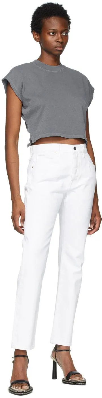 Frame White 'Le Slouch' Jeans
