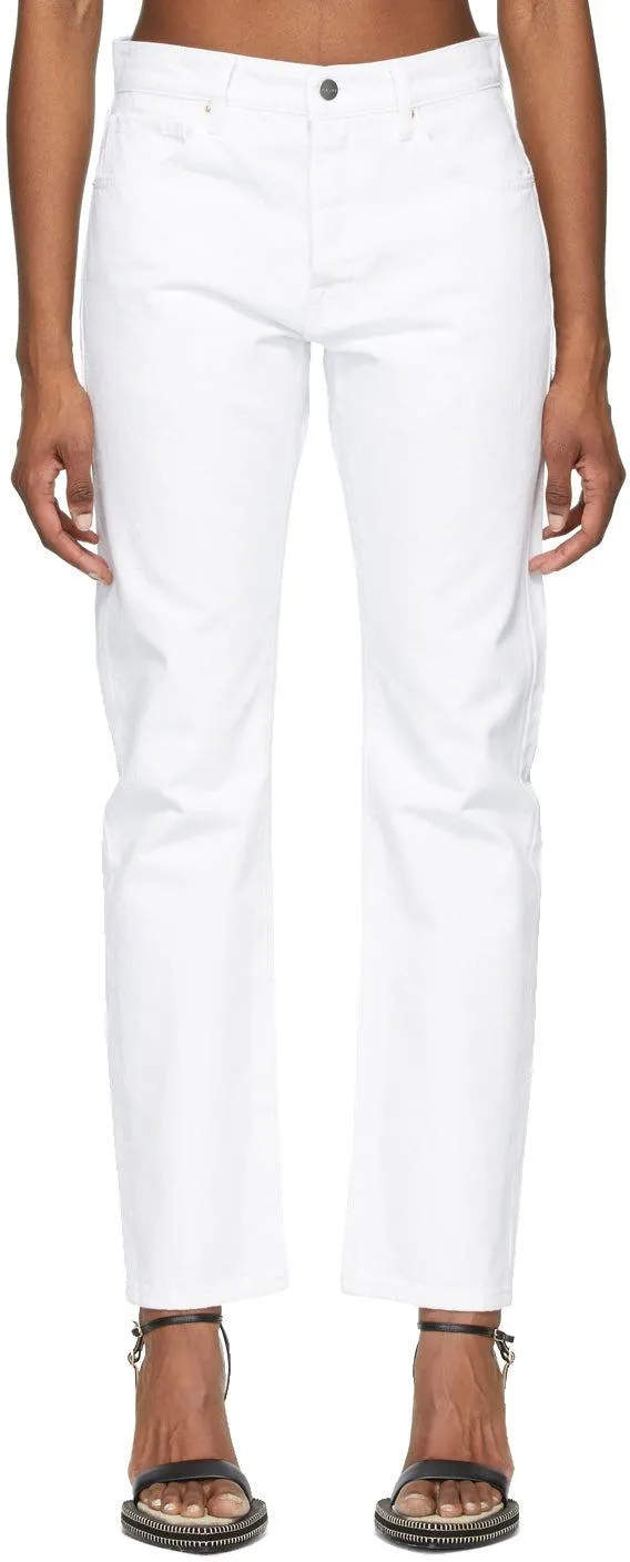 Frame White 'Le Slouch' Jeans