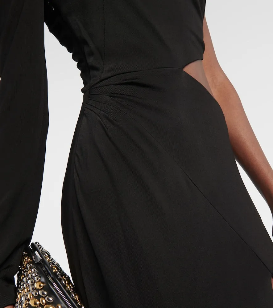 Galvan Cutout one-shoulder gown