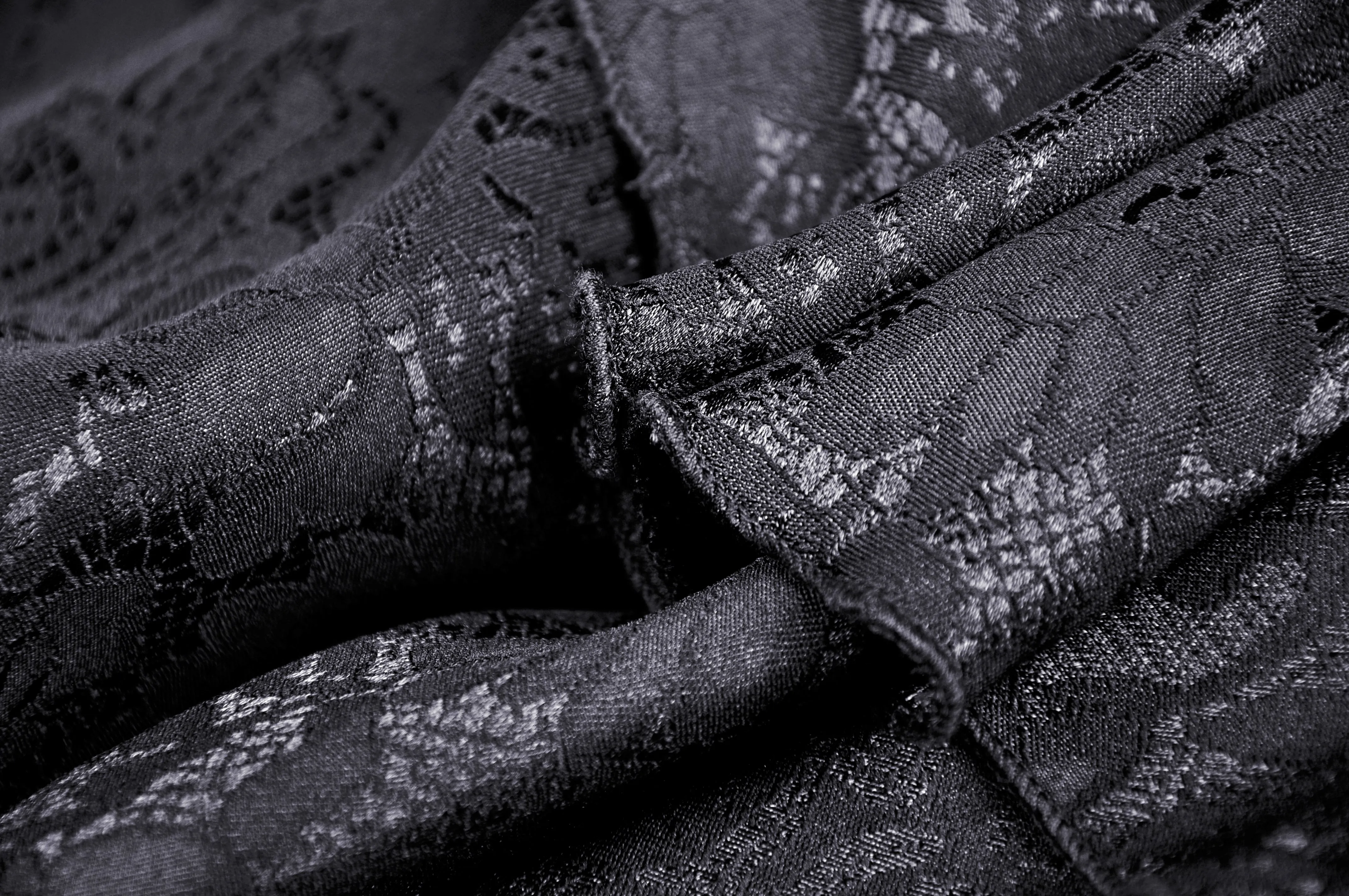 Gothic luxe court jacquard-lace empire waist skirt KW202