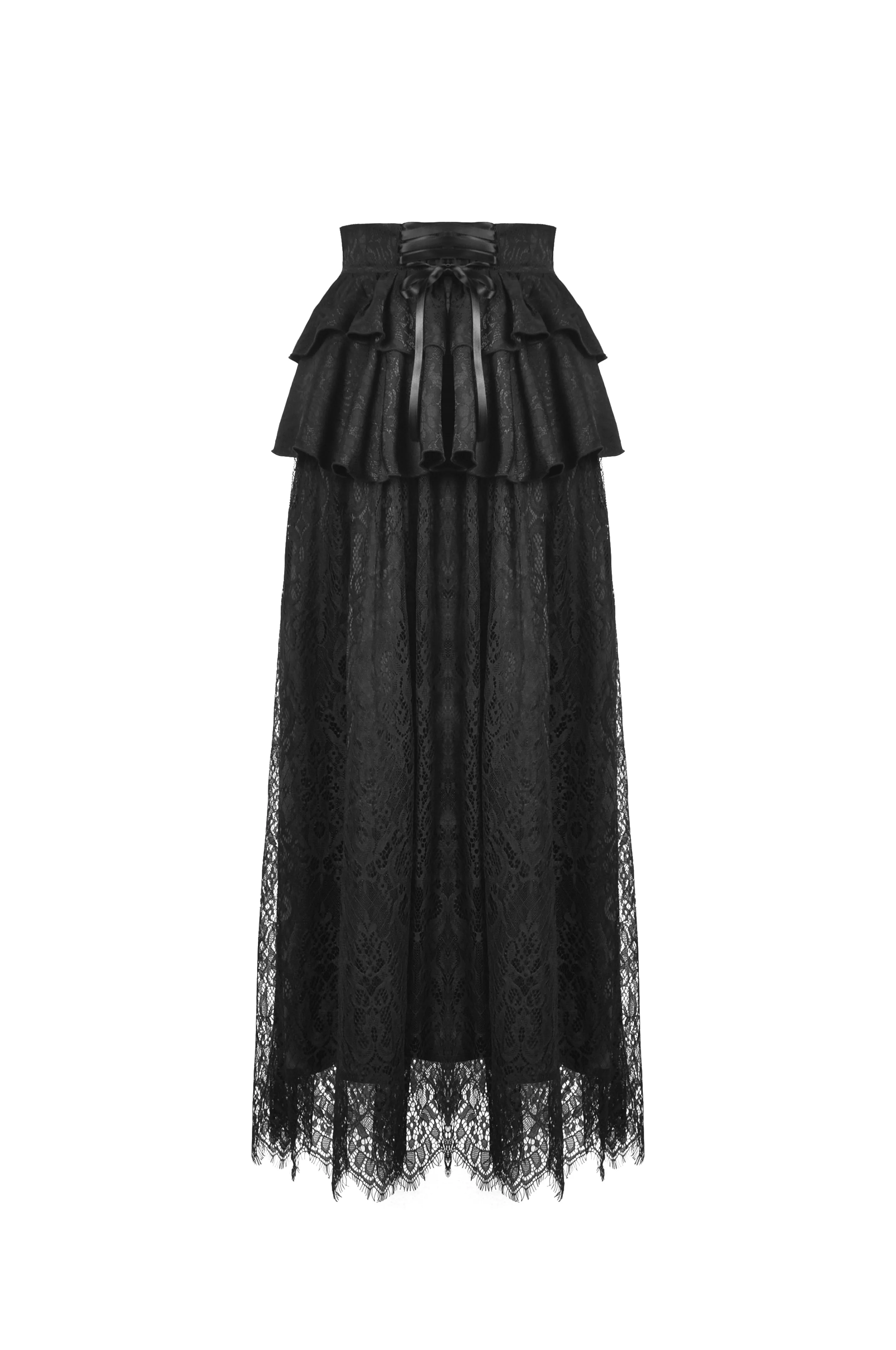 Gothic luxe court jacquard-lace empire waist skirt KW202