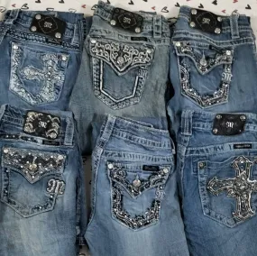 HD Premium Y2K Miss Me Flared Jeans - 6 pcs