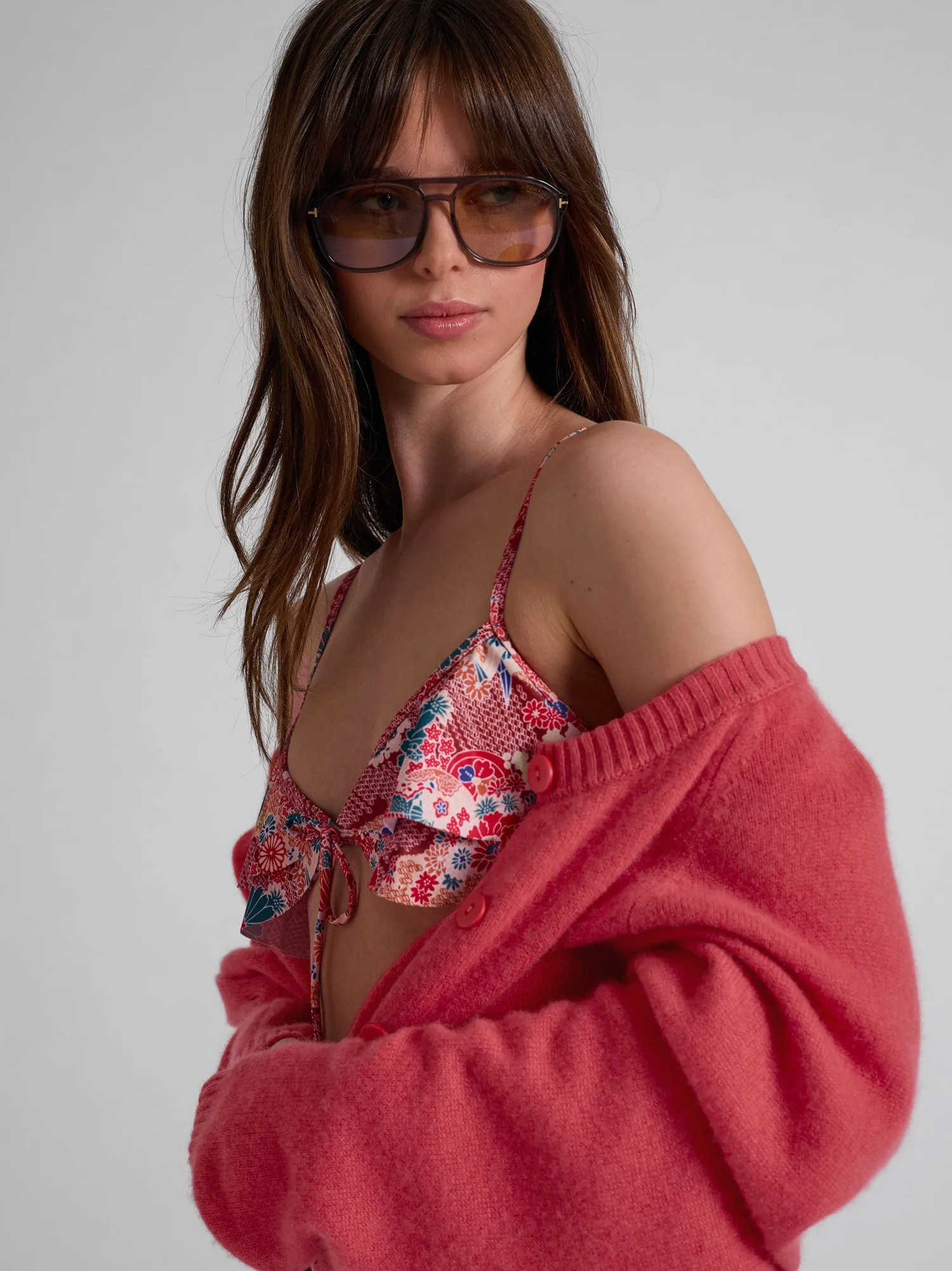 Kashmircardigan "Randi" - Coral
