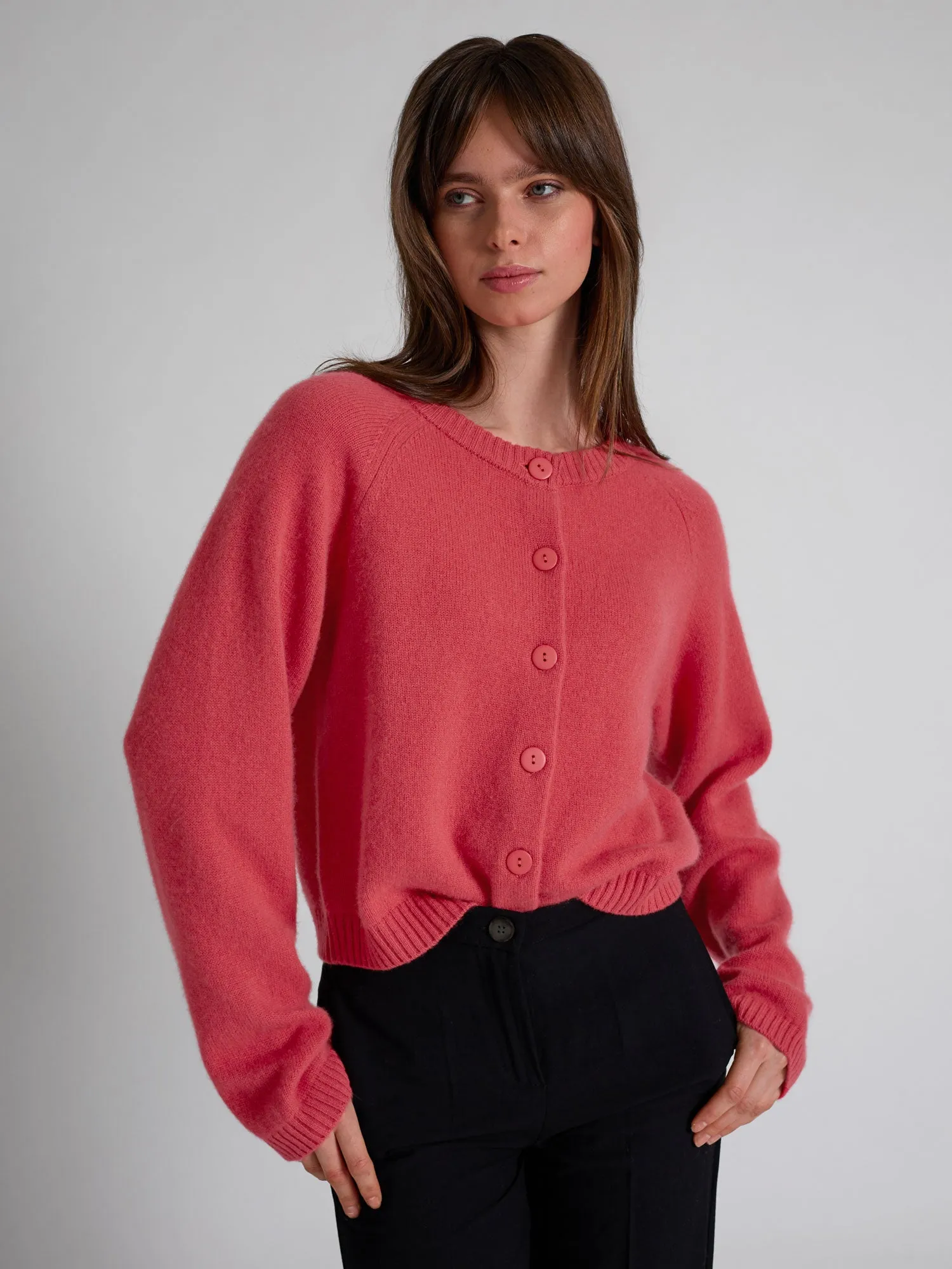 Kashmircardigan "Randi" - Coral