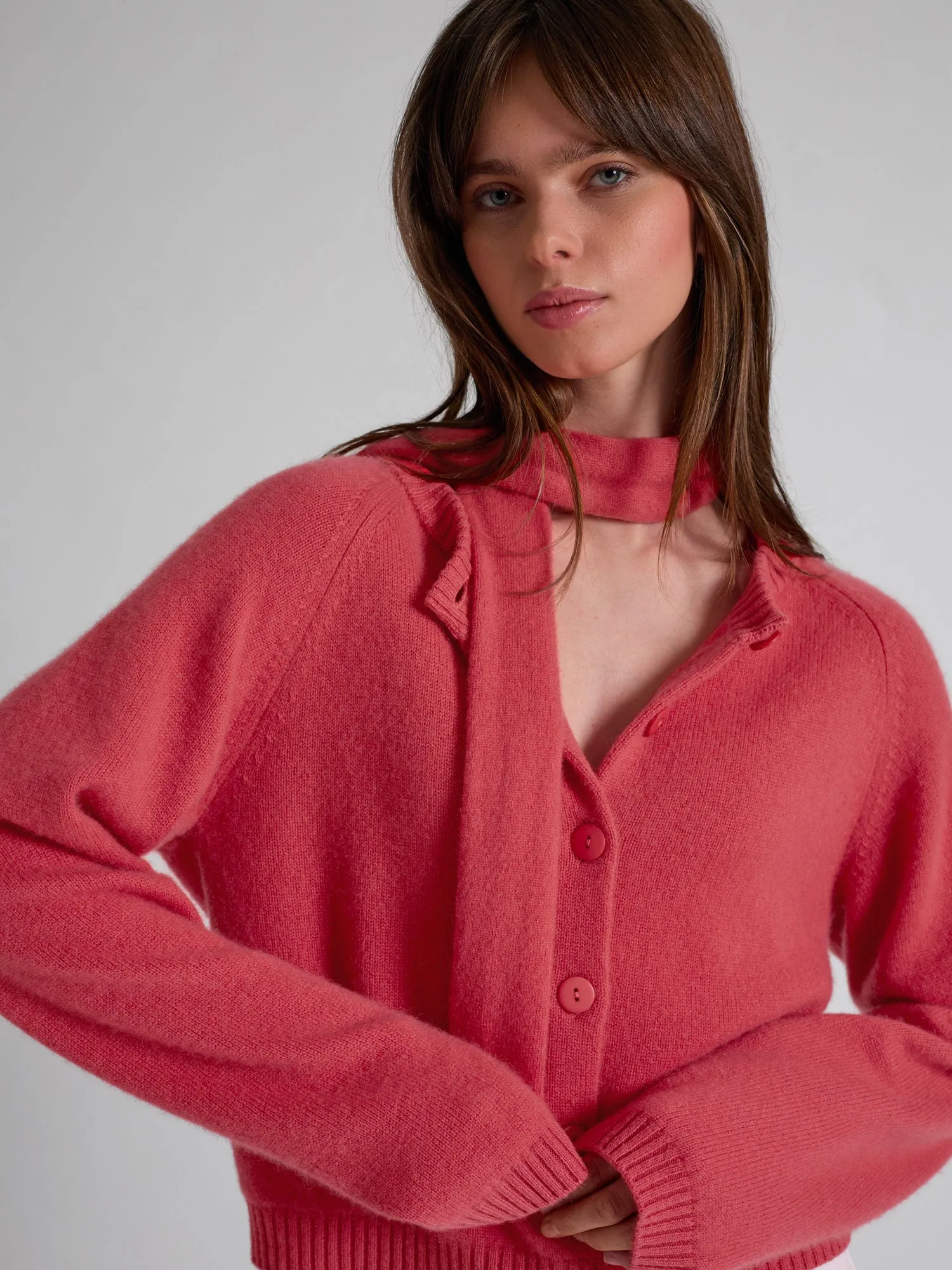 Kashmircardigan "Randi" - Coral