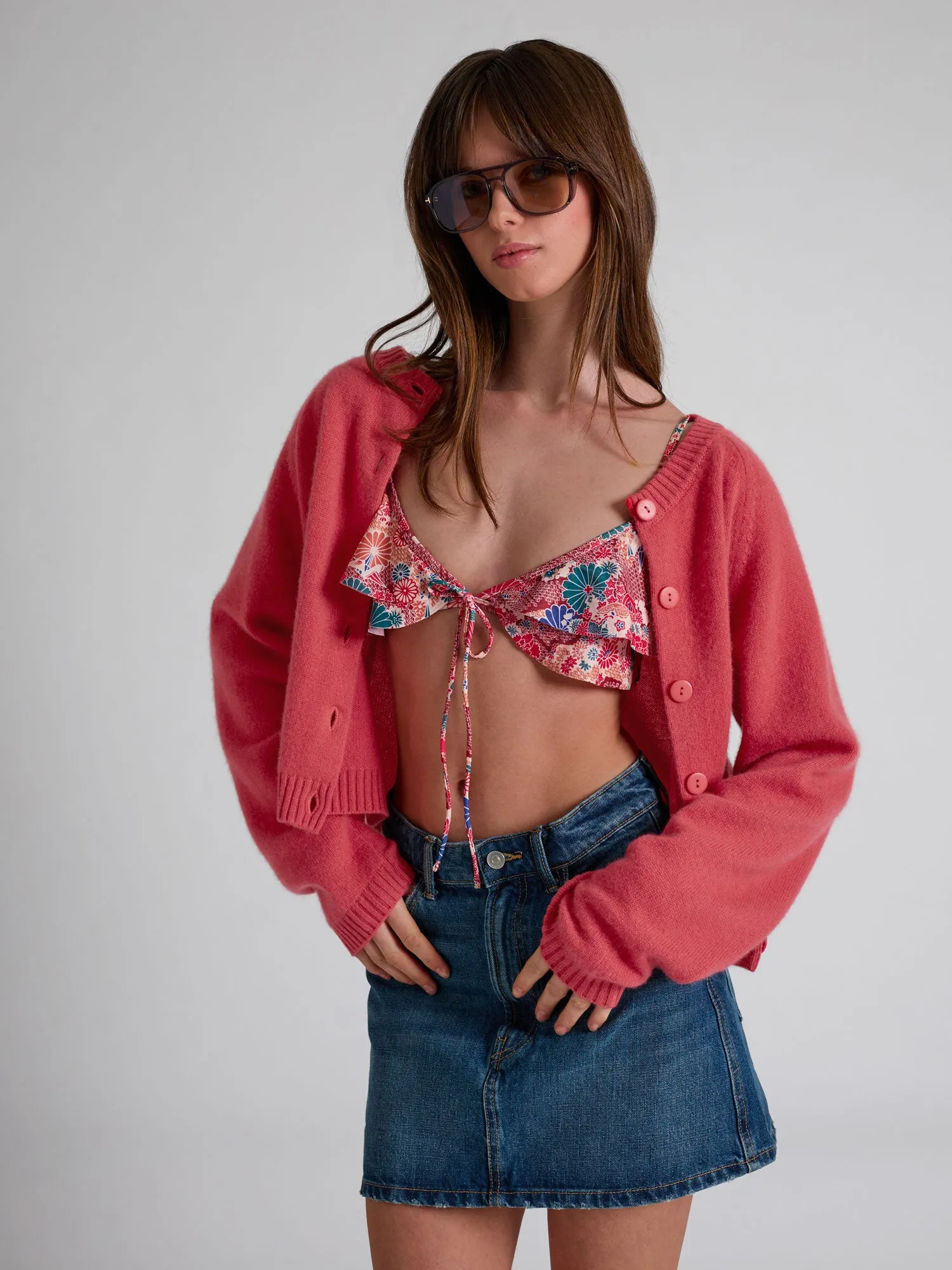 Kashmircardigan "Randi" - Coral