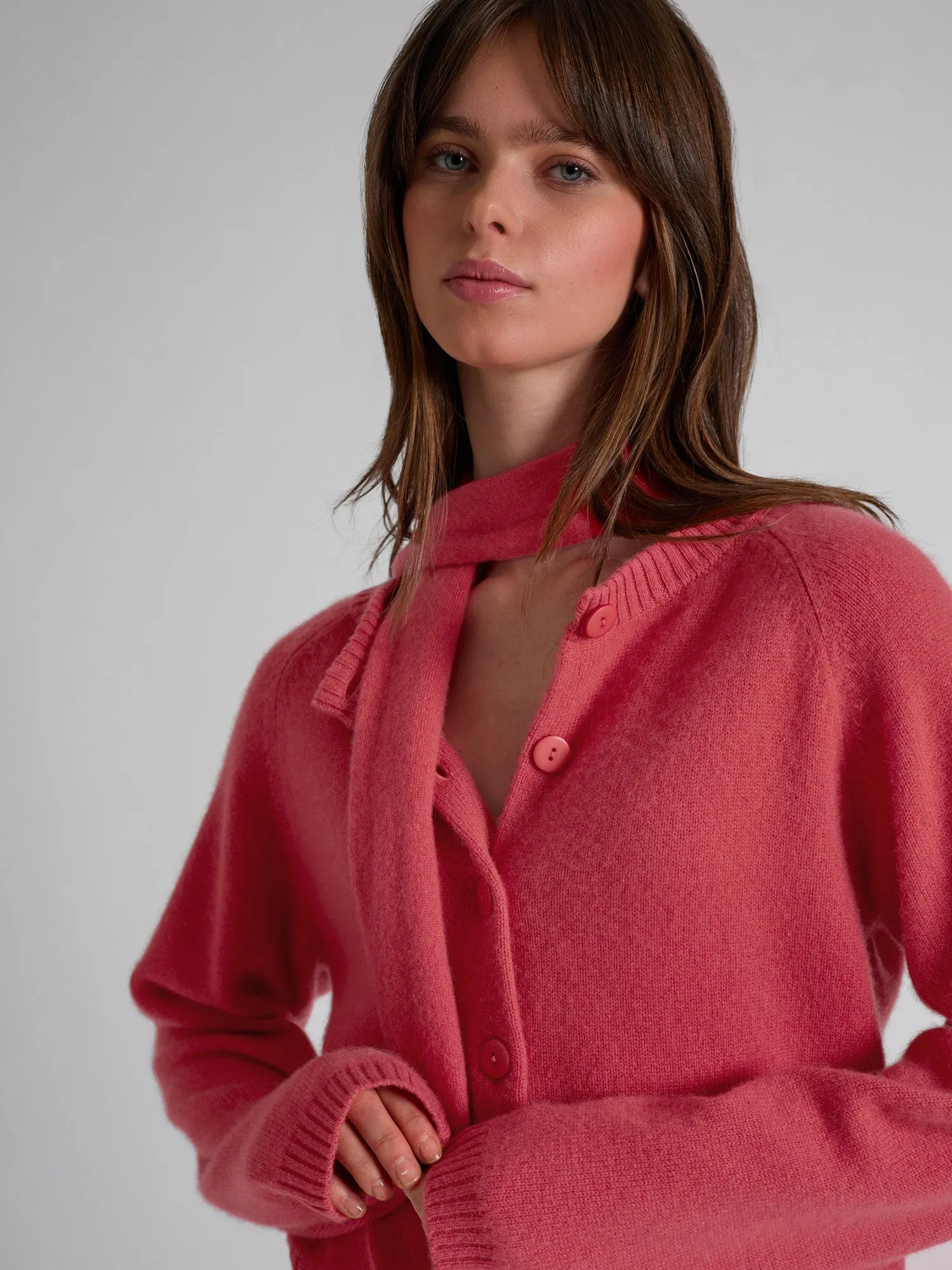 Kashmircardigan "Randi" - Coral