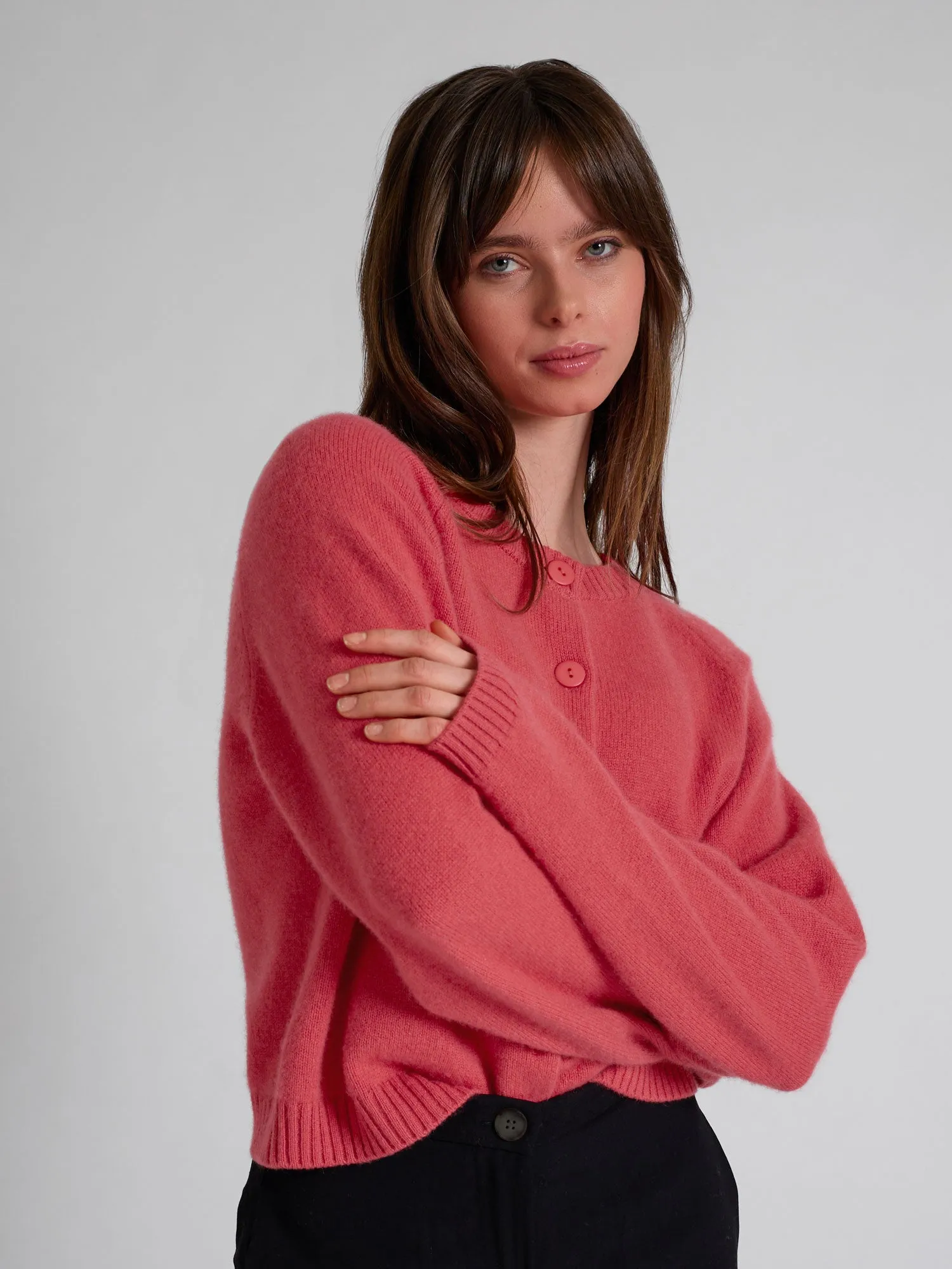Kashmircardigan "Randi" - Coral