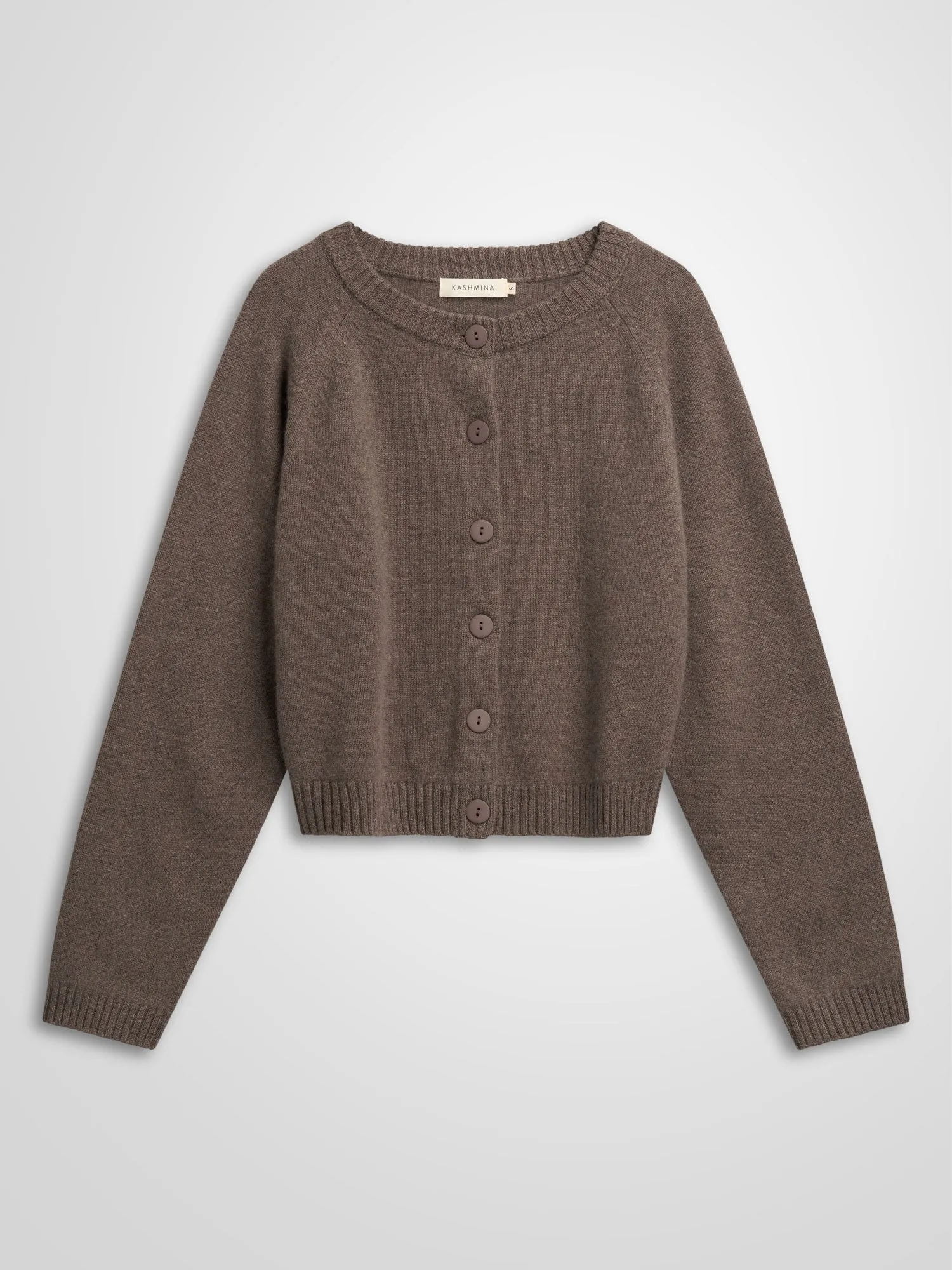 Kashmircardigan "Randi" - Dark toast