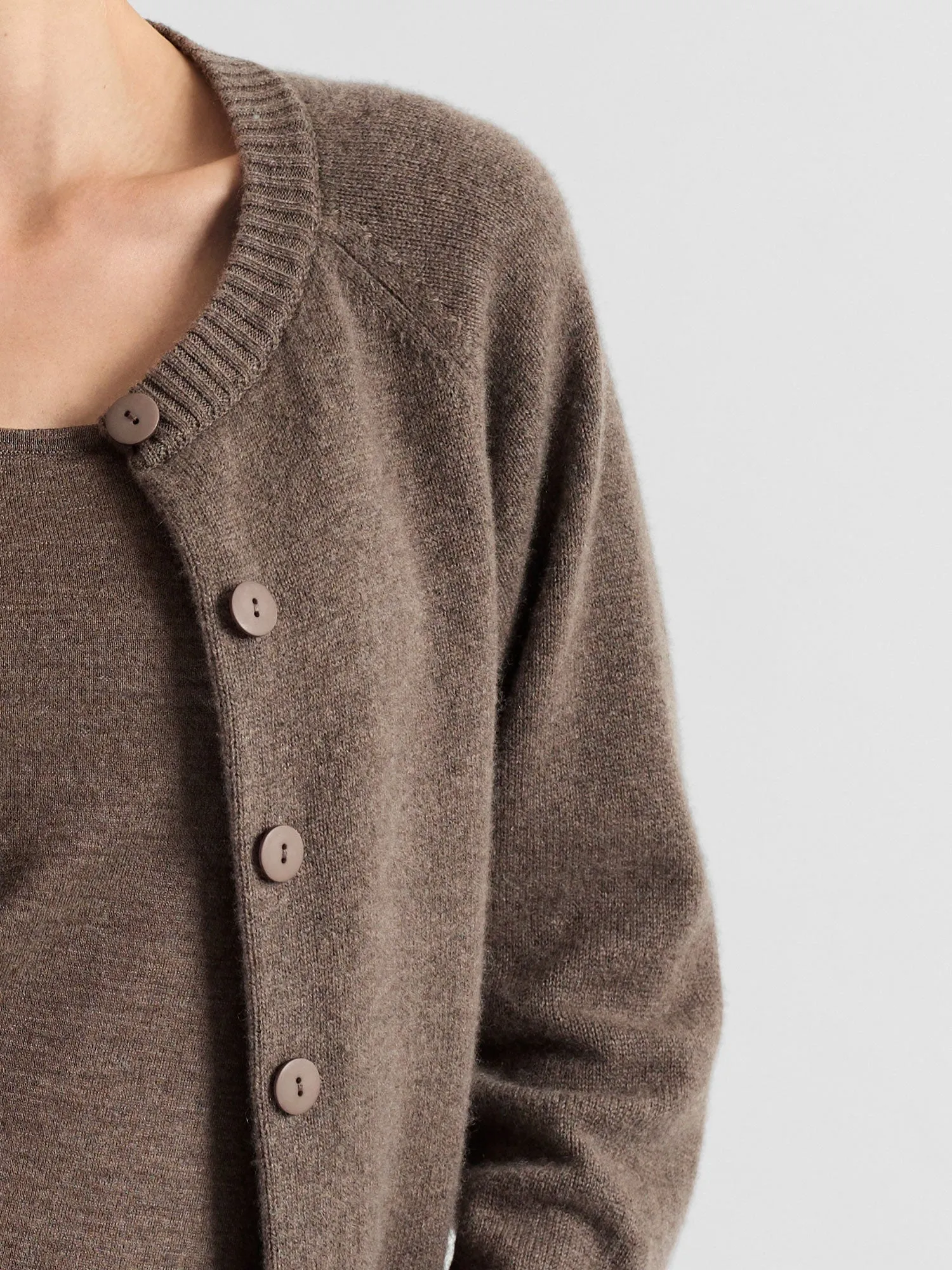 Kashmircardigan "Randi" - Dark toast