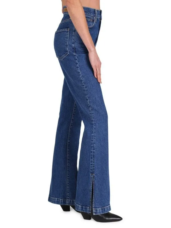 Le Jean Stalle high-waisted flared jeans, blue