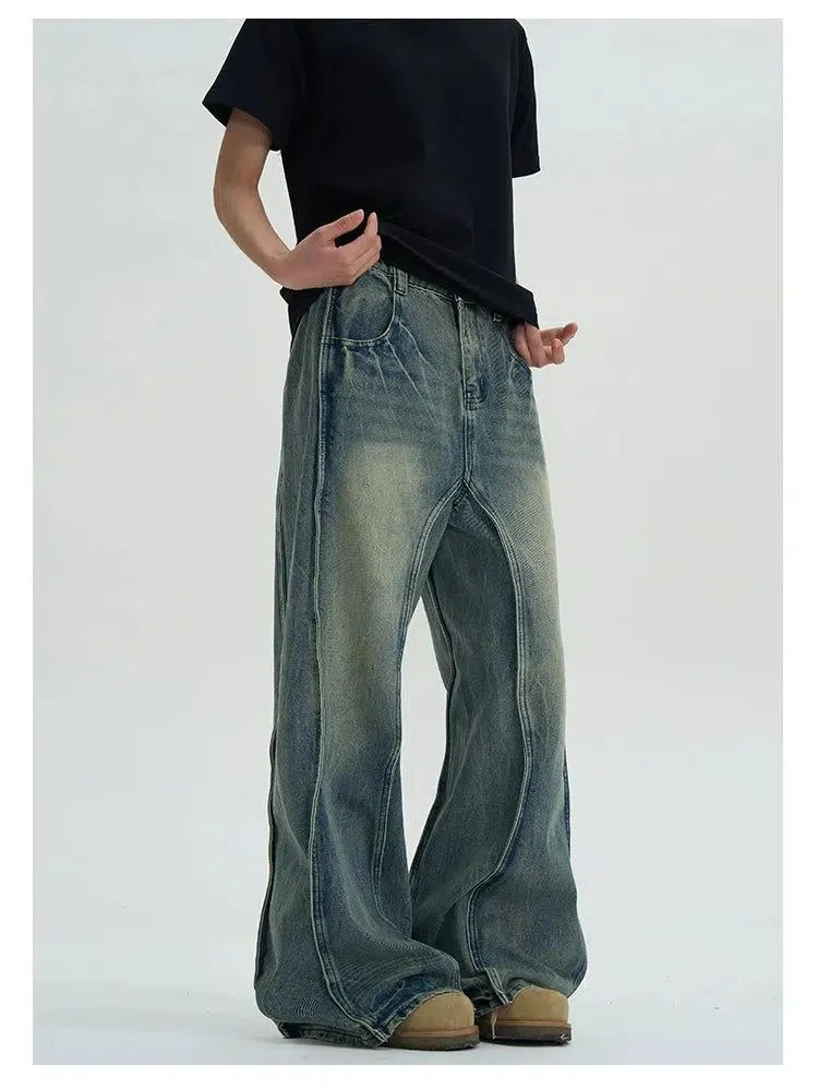 Lightning Wave Flared Jeans