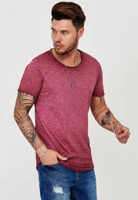 Longline T-Shirt Bordeaux Wash 7103