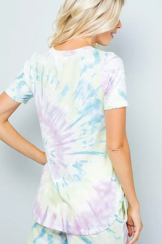 Pre-Order Tie Dye V-Neck Top