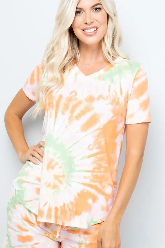 Pre-Order Tie Dye V-Neck Top