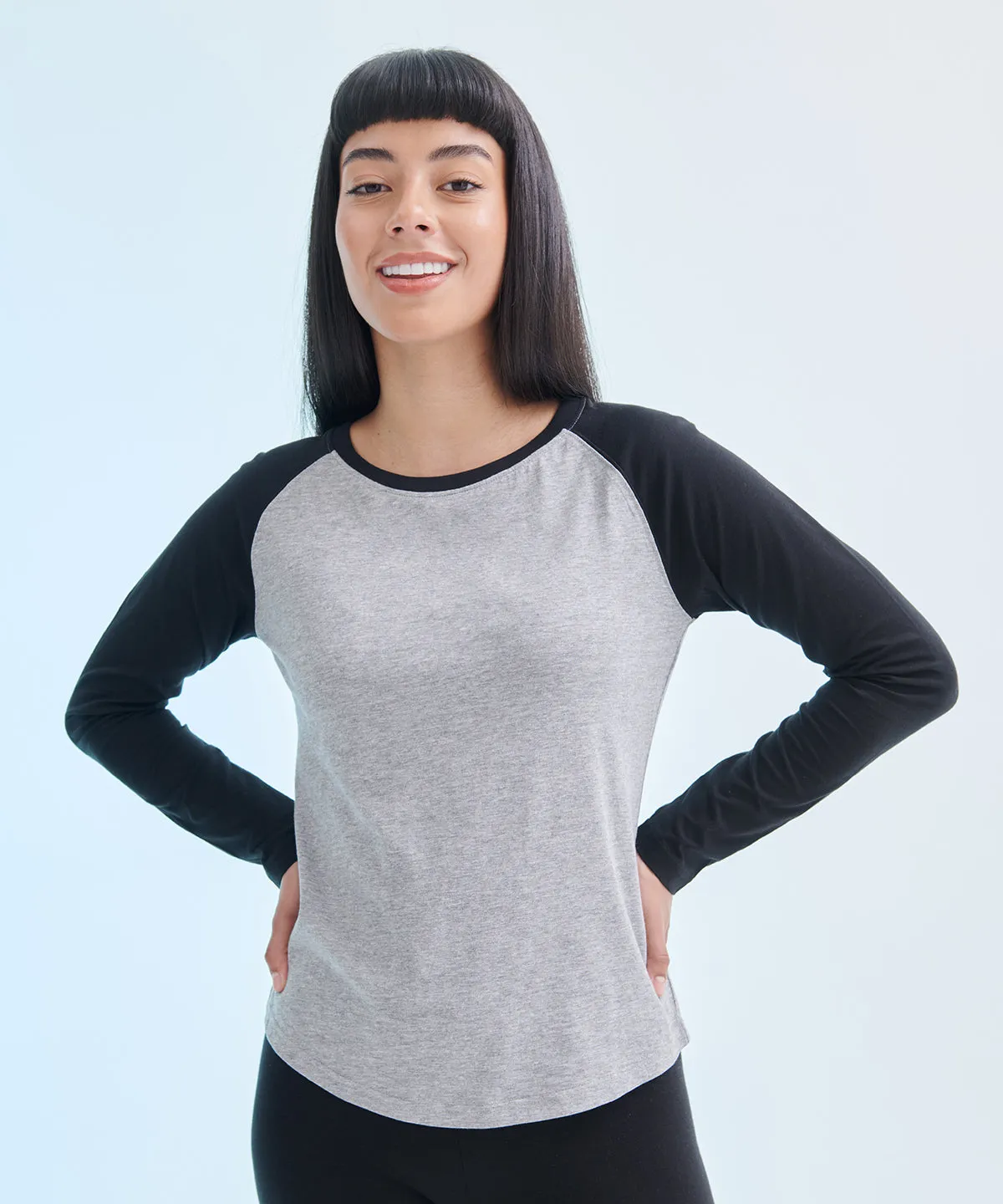 White/Red - Women's long sleeve baseball t-shirt