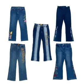 Y2k Embellished Flared Jeans (RX-313)